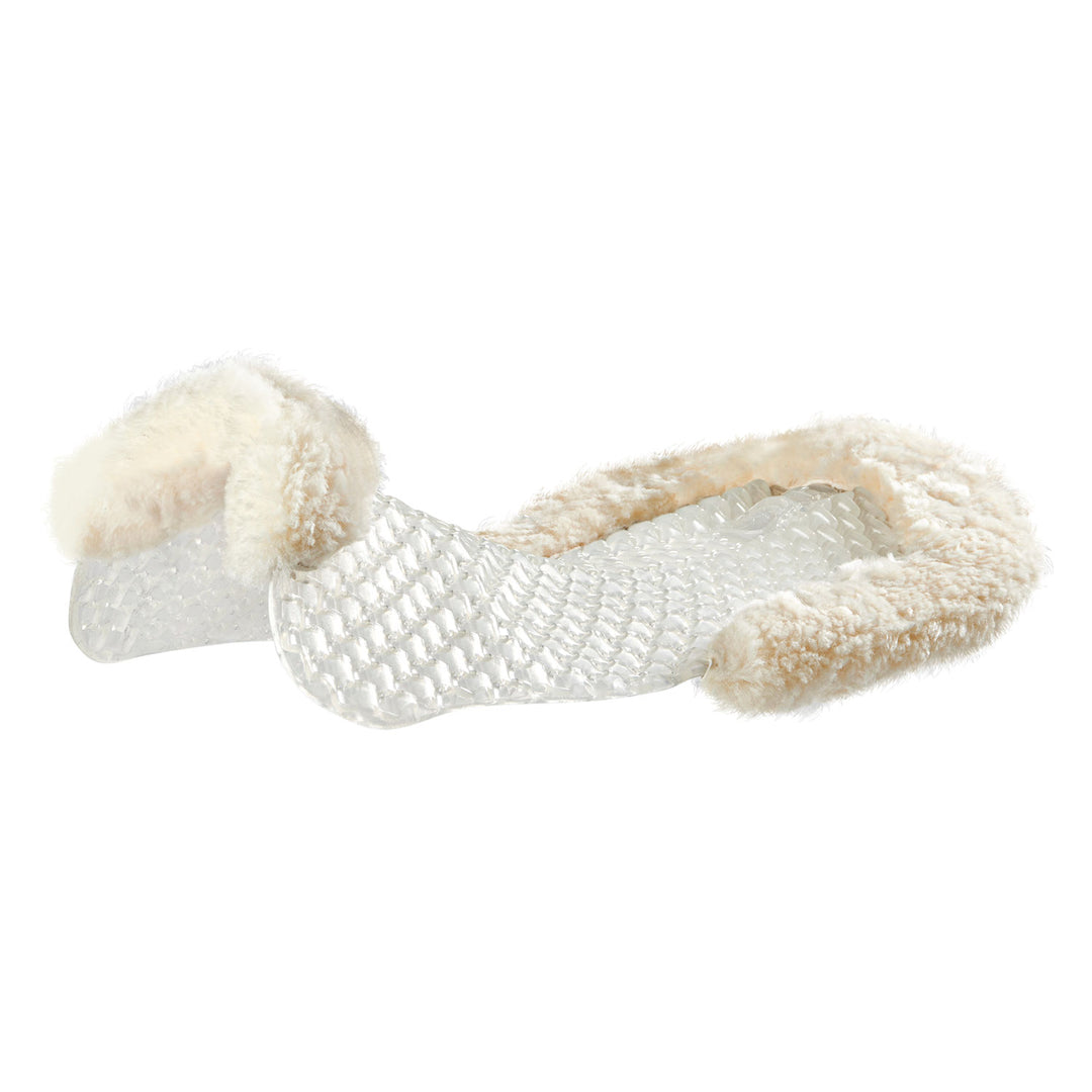 Acavallo Respira Air Release Gel Half Pad with Rear Riser - Transparent, front view