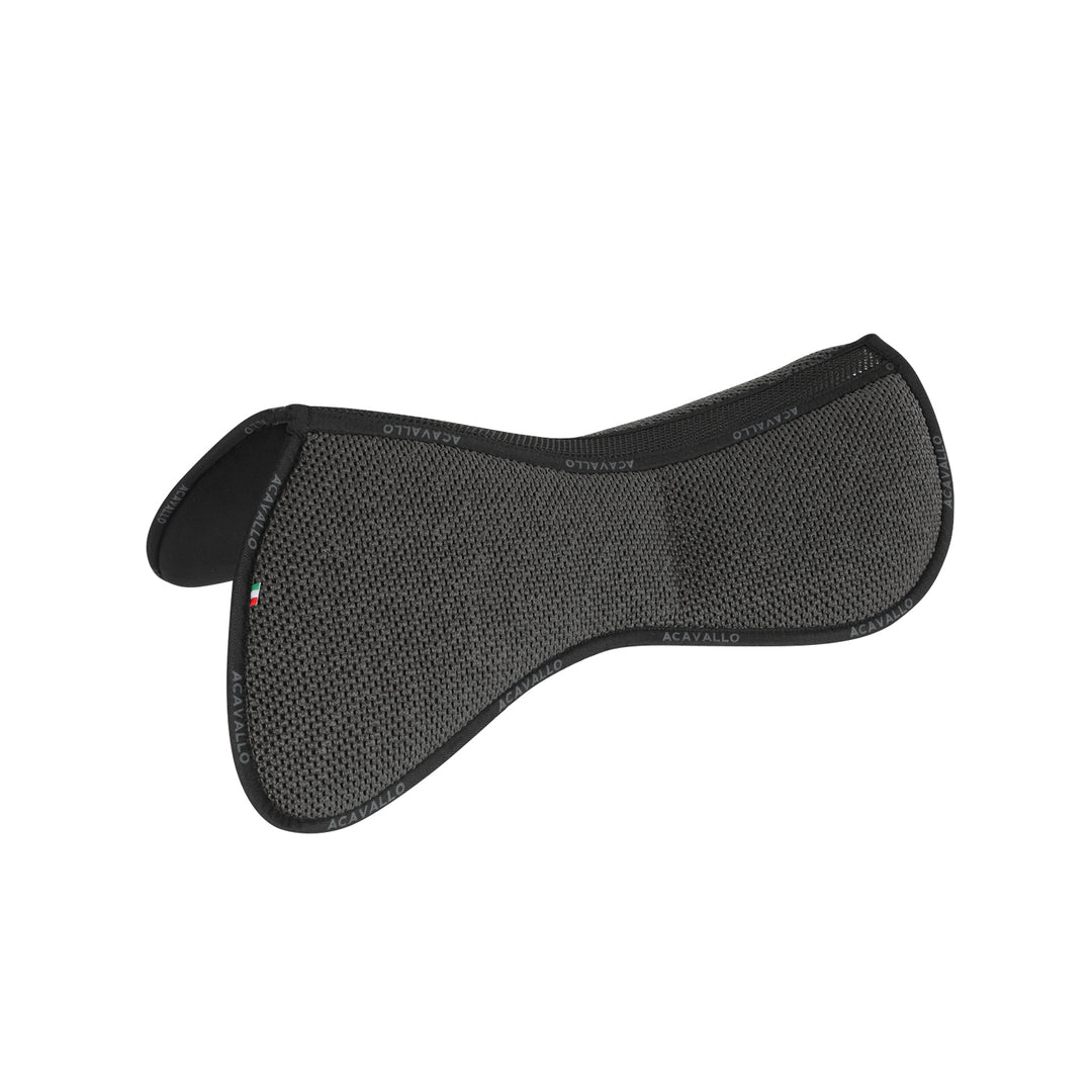 Acavallo Jumping Close Contact Memory Foam Half Pad - Black, front view