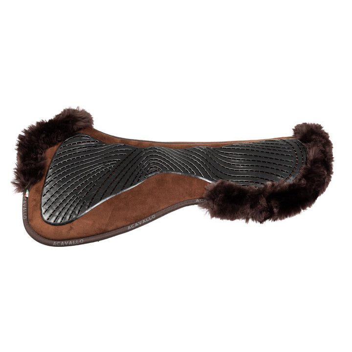 Acavallo Memory Foam Close Contact Jump Half Pad with Gel Grip - Brown, view 2