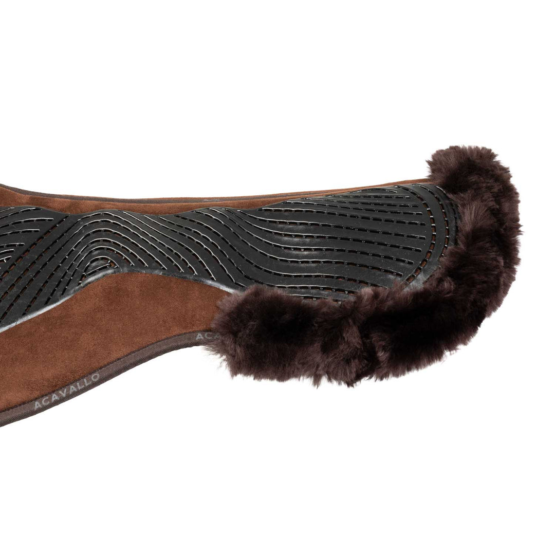 Acavallo Memory Foam Close Contact Jump Half Pad with Gel Grip - Brown, view 5