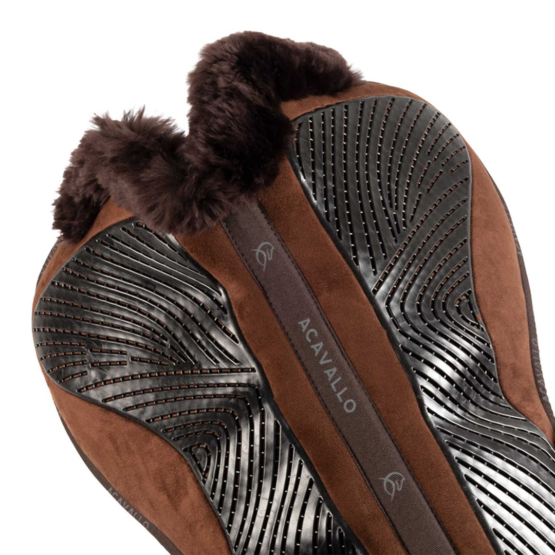 Acavallo Memory Foam Close Contact Jump Half Pad with Gel Grip - Brown, view 7