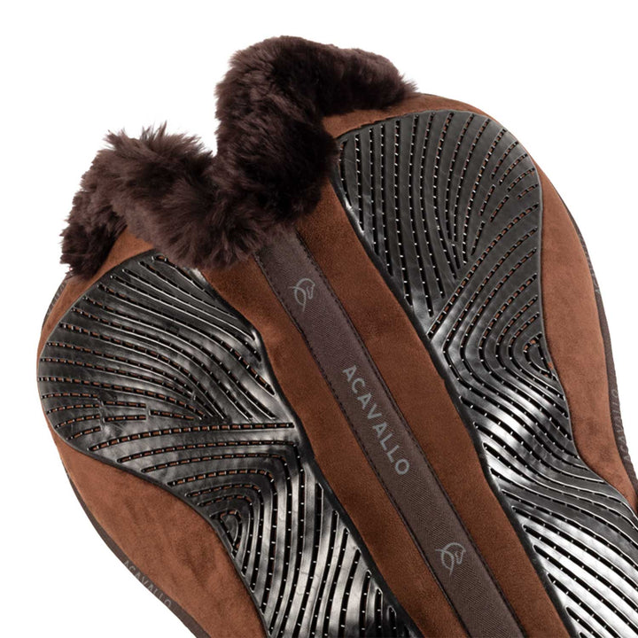 Acavallo Memory Foam Close Contact Jump Half Pad with Gel Grip - Brown, view 7