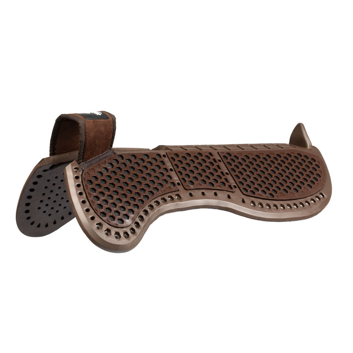 Acavallo Piuma Aero Balance Withers-Free Half Pad - Brown, front view