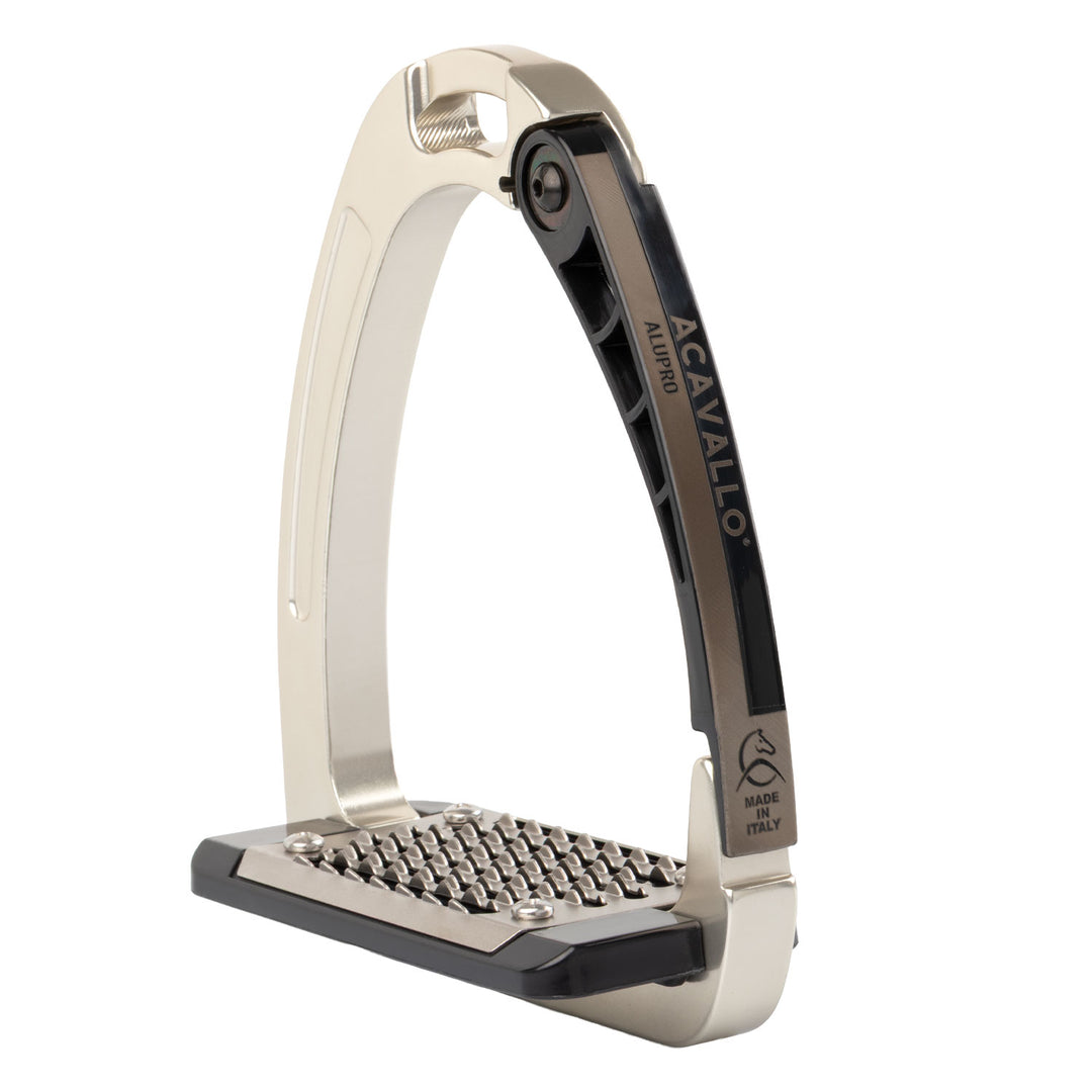 Acavallo Arena Alupro Stirrups - Solar Titanium, front view