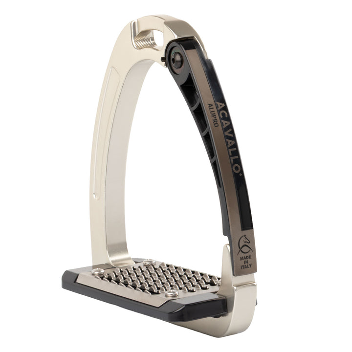 Acavallo Arena Alupro Stirrups - Solar Titanium, front view