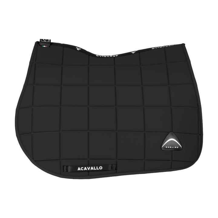 Acavallo Sublime Jump Saddle Pad with Square Quilting - Black, view 2