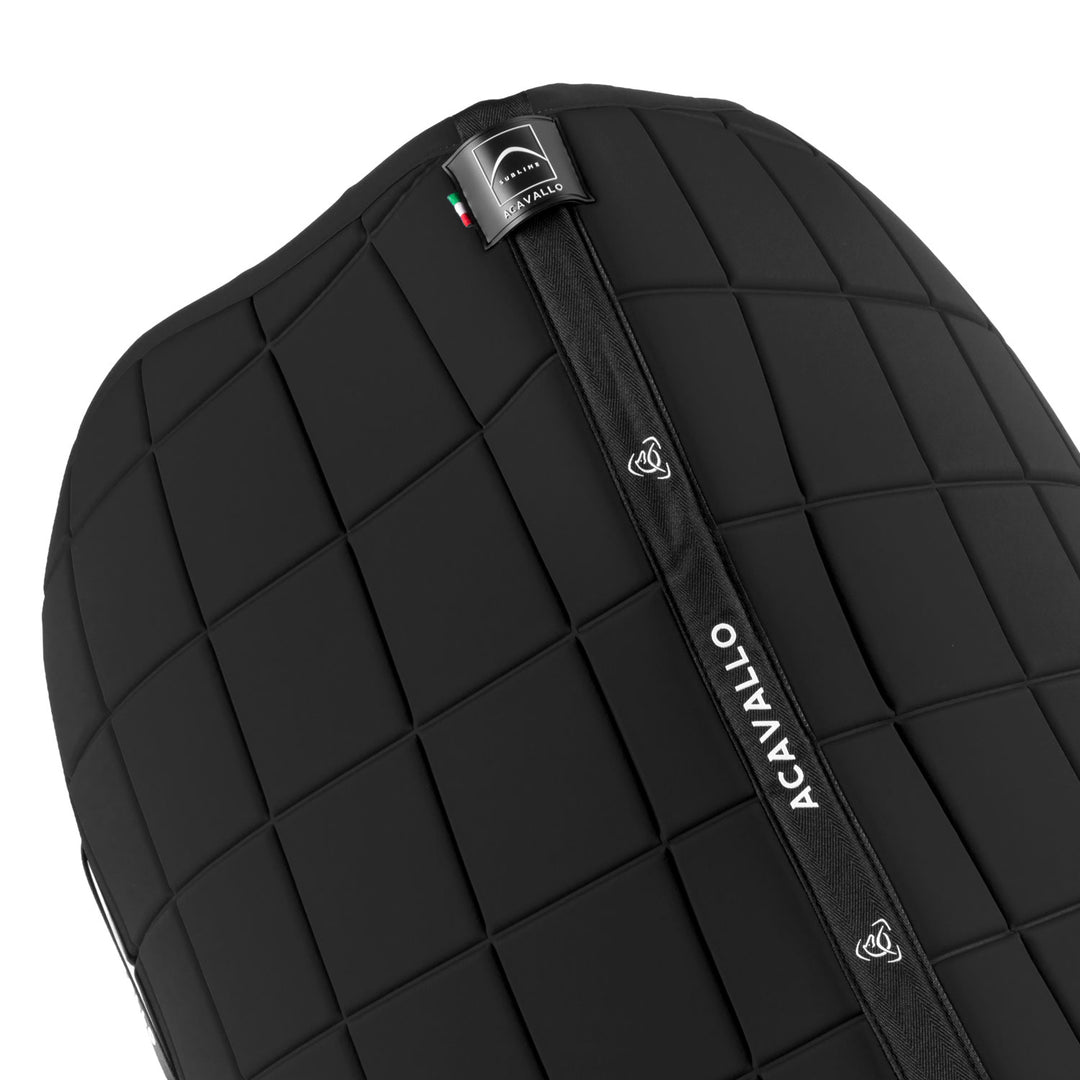 Acavallo Sublime Jump Saddle Pad with Square Quilting - Black, view 3
