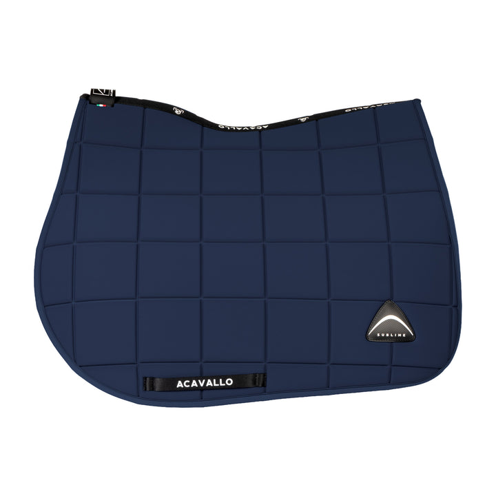 Acavallo Sublime Jump Saddle Pad with Square Quilting - Navy, view 2