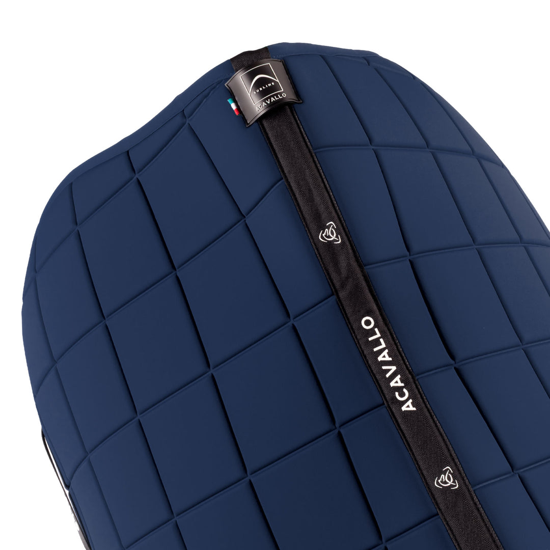 Acavallo Sublime Jump Saddle Pad with Square Quilting - Navy, view 3