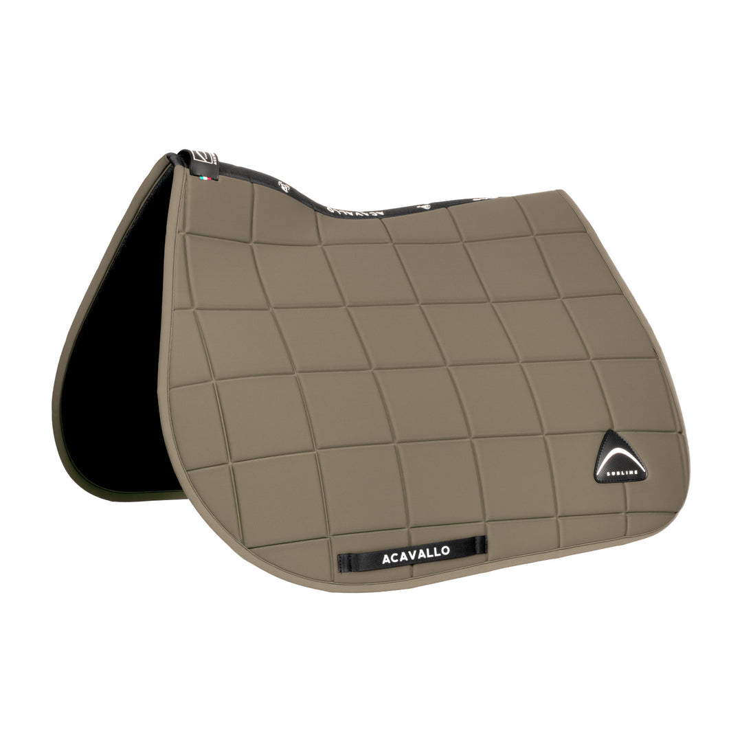 Acavallo Sublime Jump Saddle Pad with Square Quilting - Terra, front view