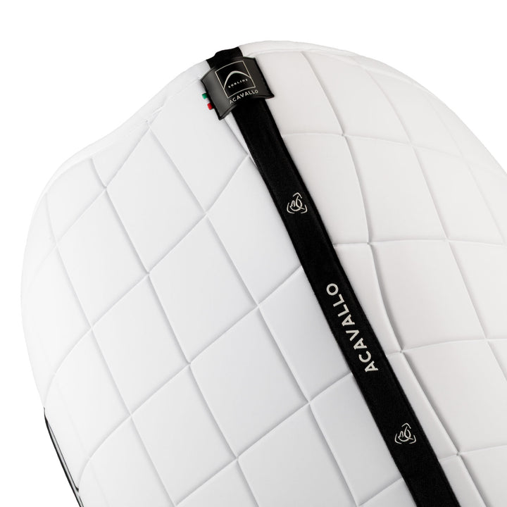 Acavallo Sublime Jump Saddle Pad with Square Quilting - White, view 3