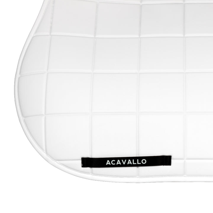 Acavallo Sublime Jump Saddle Pad with Square Quilting - White, view 4