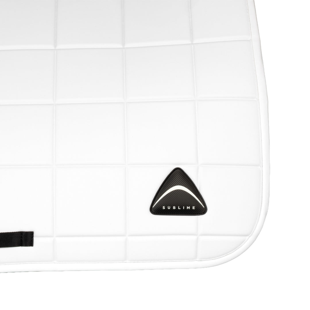 Acavallo Sublime Jump Saddle Pad with Square Quilting - White, view 5