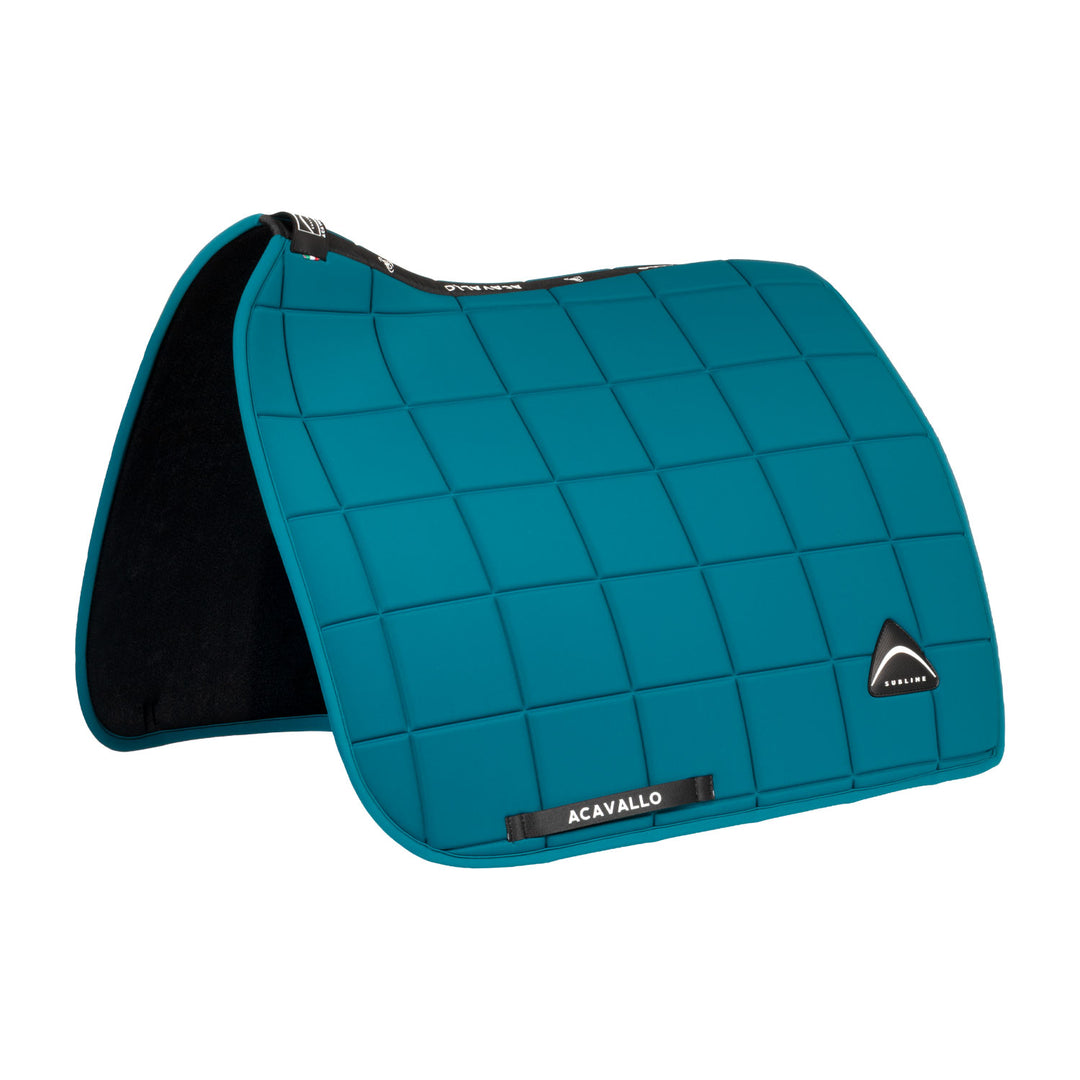 Acavallo Sublime Square Dressage Saddle Pad - Petrol, front view