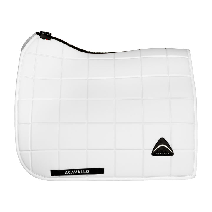 Acavallo Sublime Square Dressage Saddle Pad - White, view 2