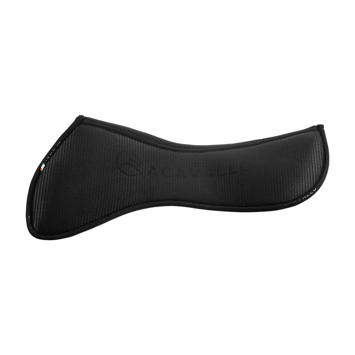 Acavallo Jumping Close Contact Memory Foam Half Pad with Extreme Grip - Total Black, view 2