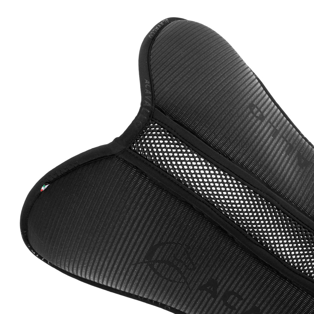 Acavallo Jumping Close Contact Memory Foam Half Pad with Extreme Grip - Total Black, view 6