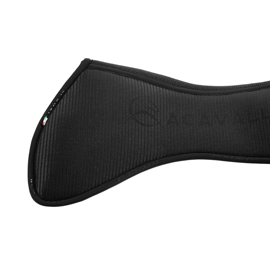 Acavallo Jumping Close Contact Memory Foam Half Pad with Extreme Grip - Total Black, view 3