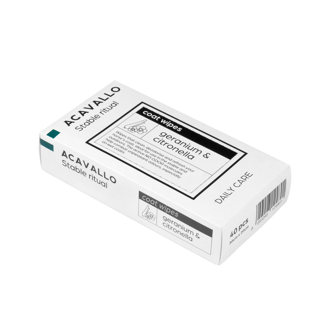 Acavallo Citronella and Geranium Coat Wipes, front view