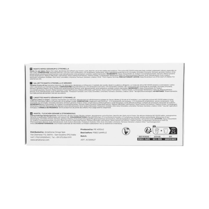 Acavallo Citronella and Geranium Coat Wipes, view 4