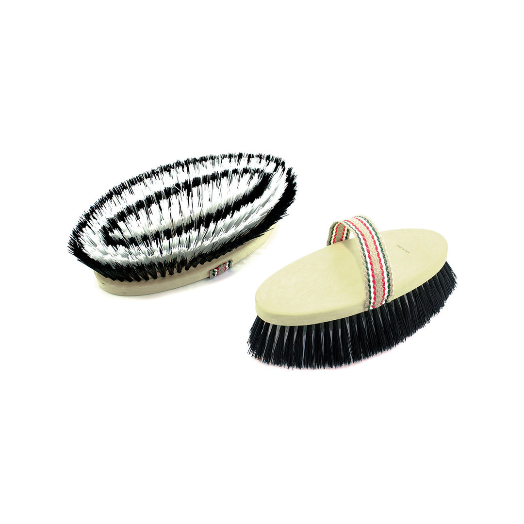 Umbria Equitazione Synthetic Bristle Body Brush with Strap, front view