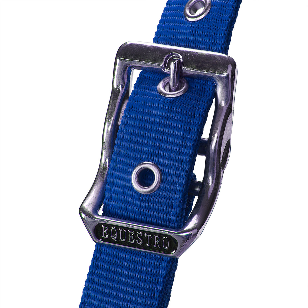 Equestro Fleece Padded Headcollar with Lead Rope - Royal Blue, view 4