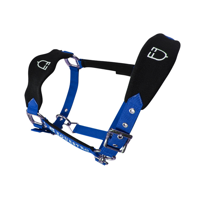 Equestro Fleece Padded Headcollar with Lead Rope - Royal Blue, view 2