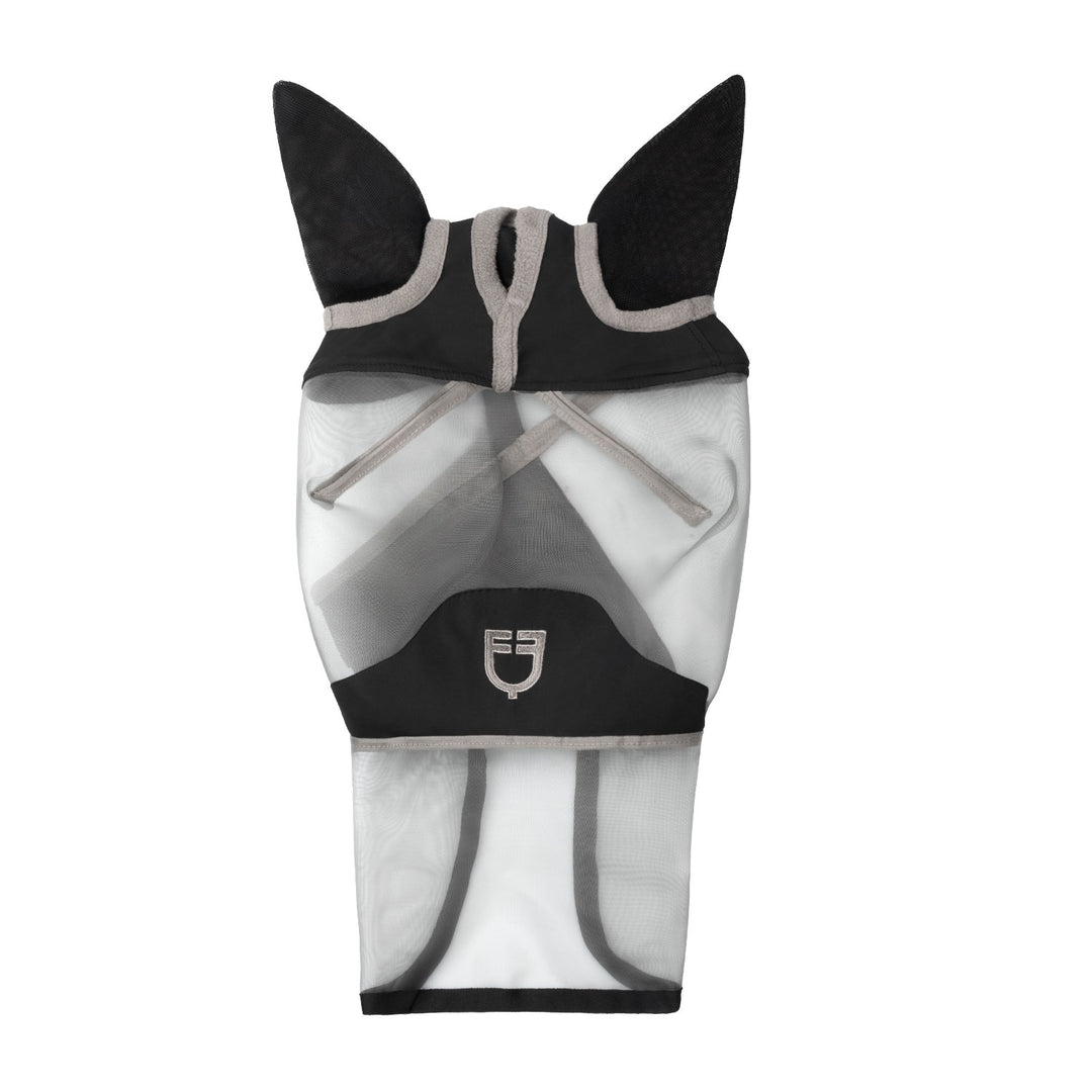Equestro Full Face Fly Mask - Black, front view