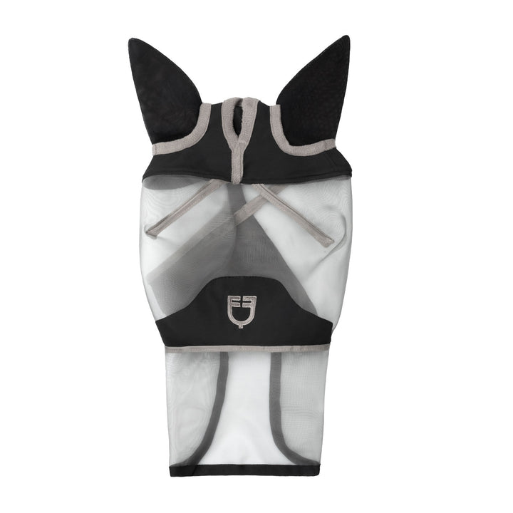 Equestro Full Face Fly Mask - Black, front view