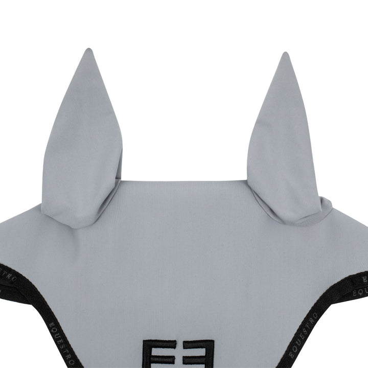 Equestro Technical Fabric Logo Fly Veil - Grey/Black, view 2