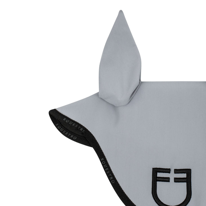 Equestro Technical Fabric Logo Fly Veil - Grey/Black, view 3