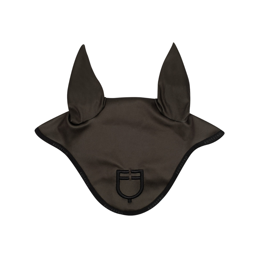 Equestro Technical Fabric Logo Fly Veil - Military Green/Black, front view