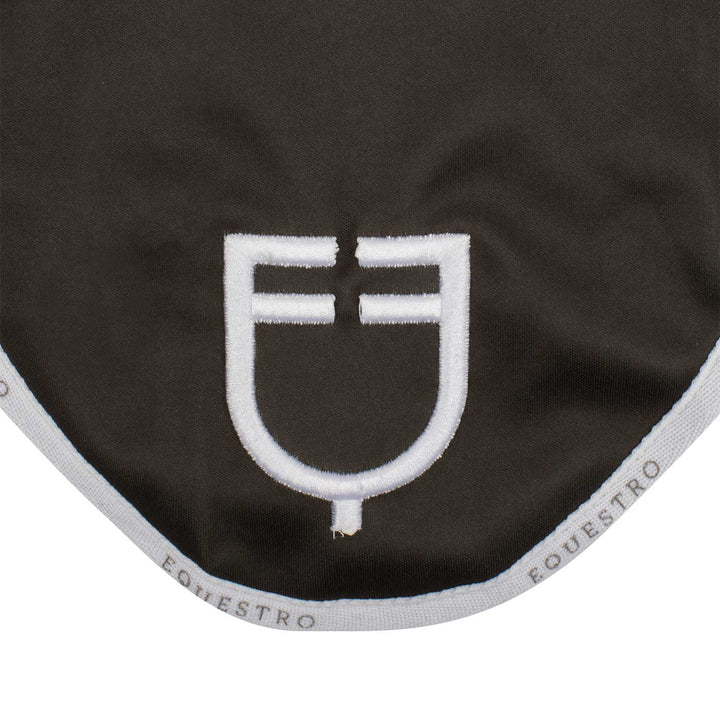 Equestro Technical Fabric Logo Fly Veil - Military Green/White, view 4