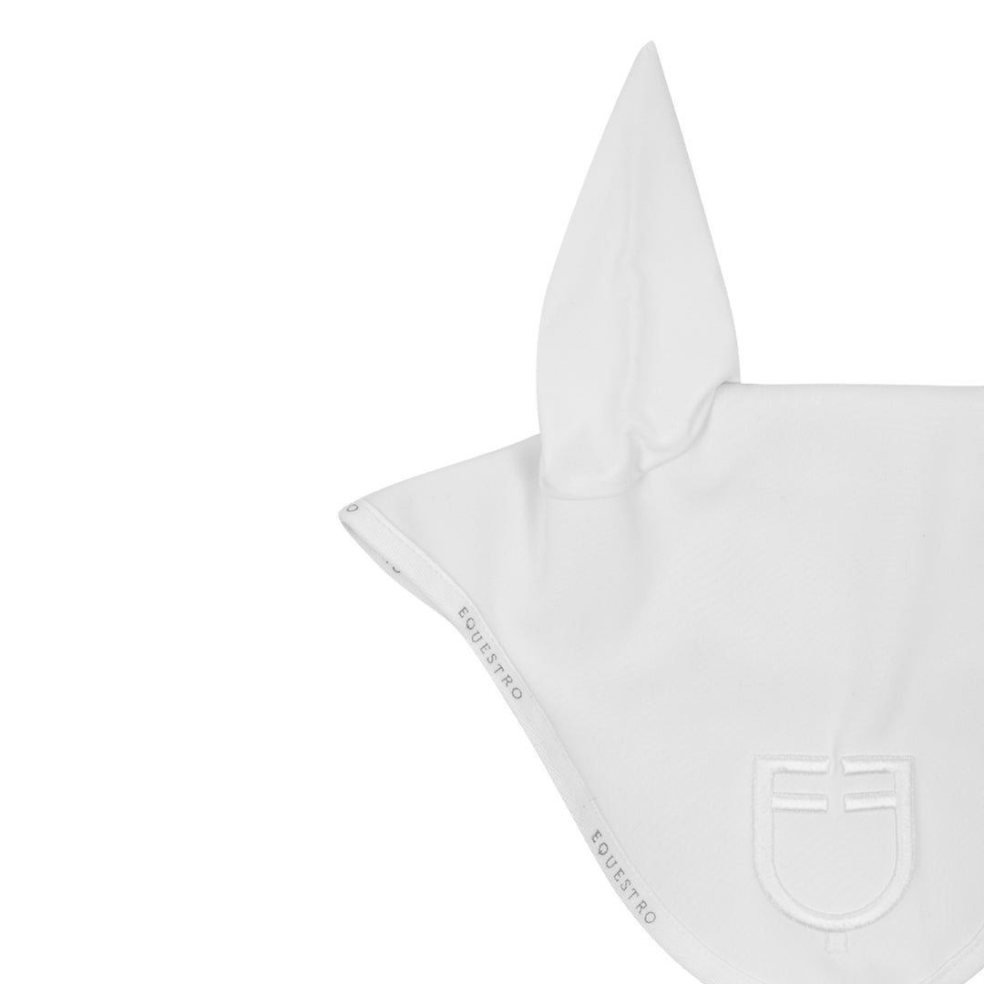 Equestro Technical Fabric Logo Fly Veil - White, view 3