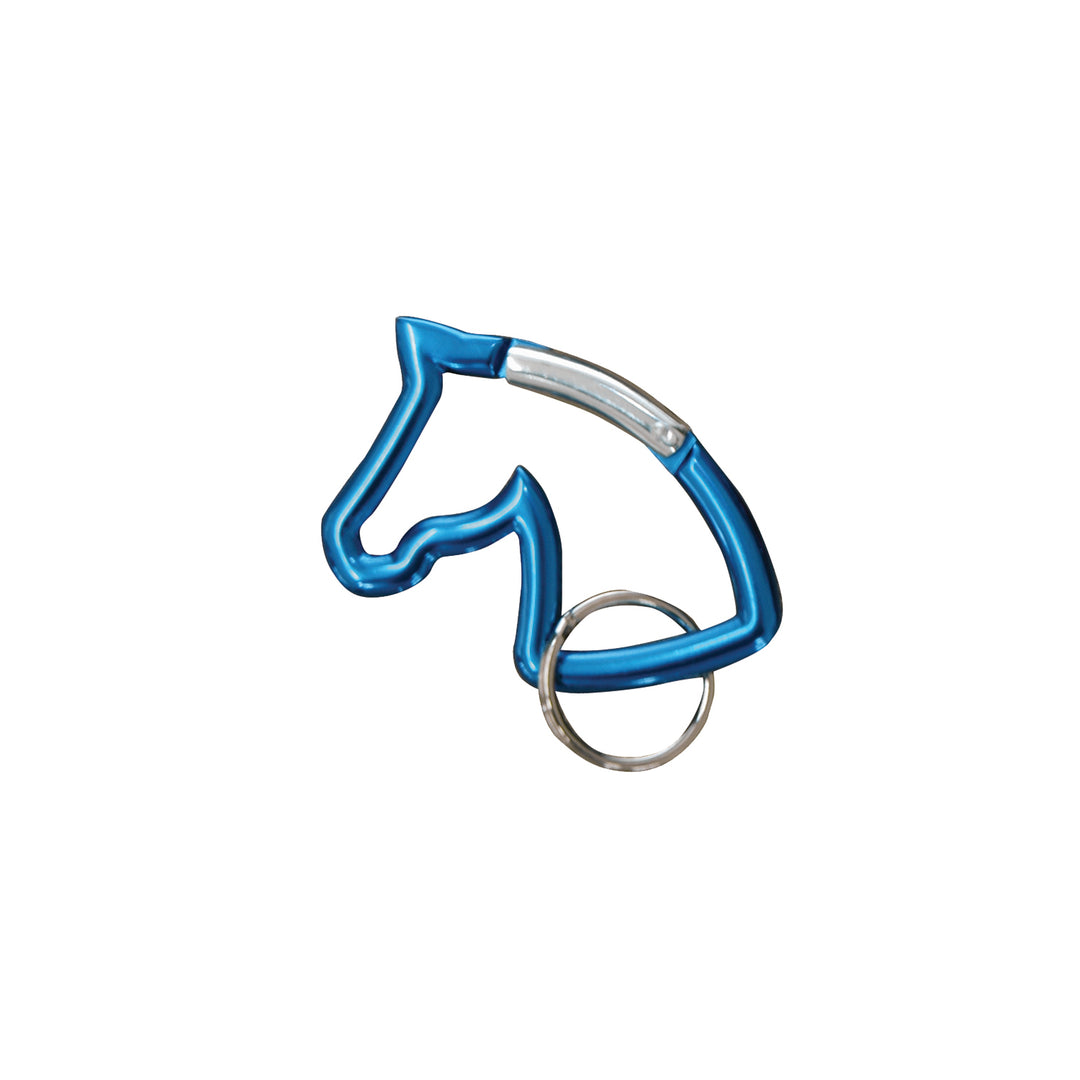 Umbria Equitazione Aluminium Horse Head Carabiner Keyring, front view