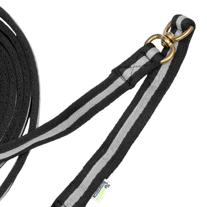 Umbria Equitazione Padded Lunge Line - Black/Grey, view 4