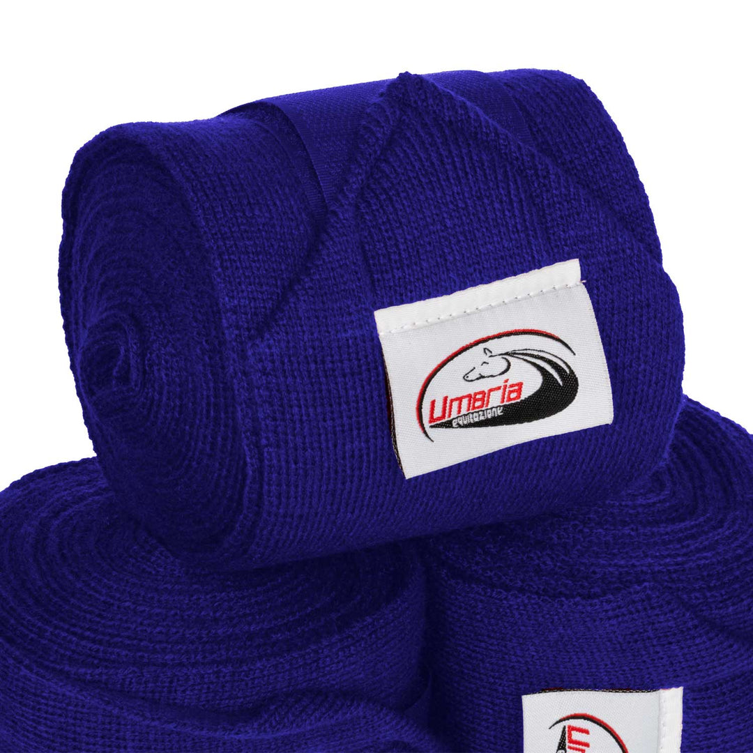 Umbria Equitazione Knitted Bandages with Hook-and-Loop Closure - Royal Blue, view 4