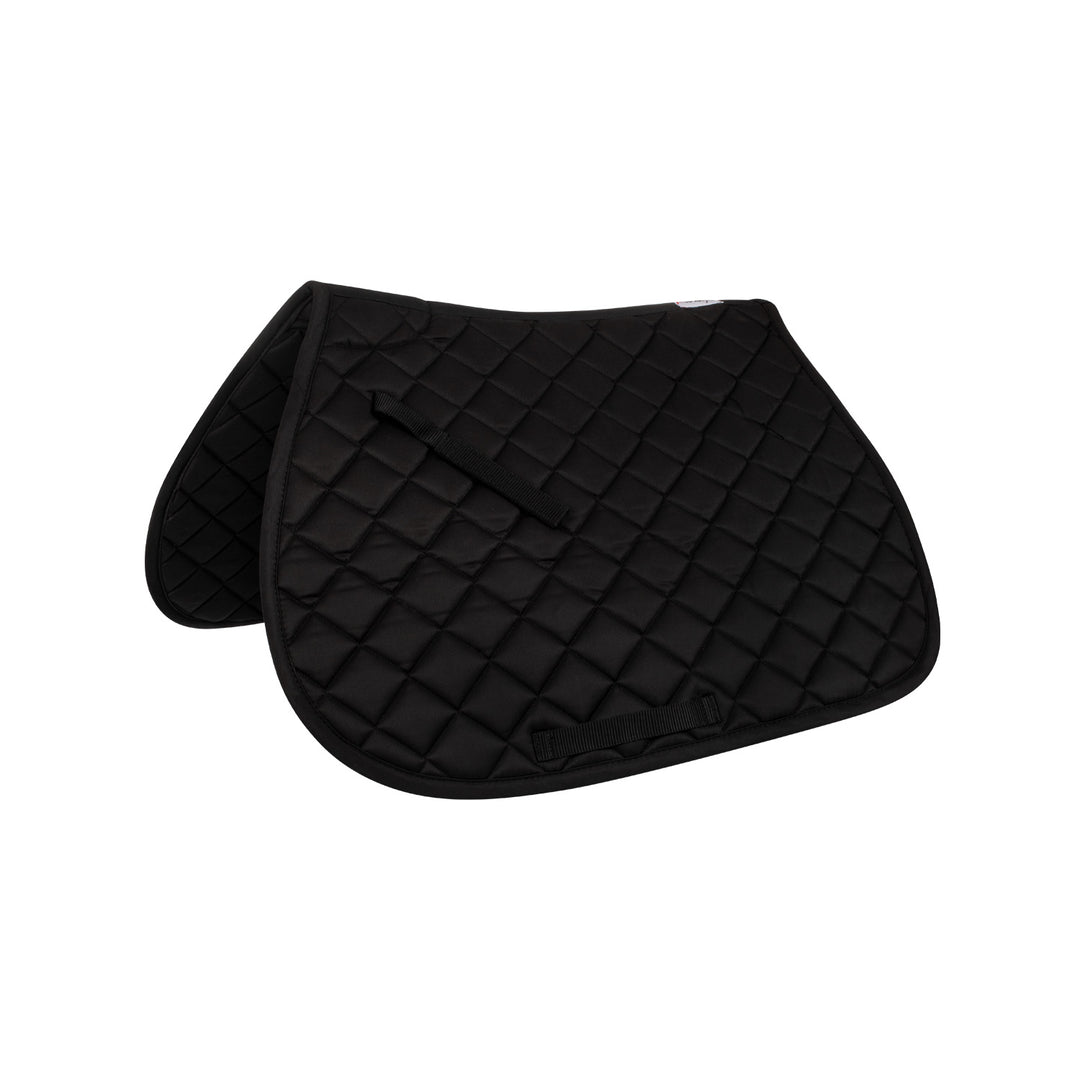 Derby Classic Quilted Saddle Pad - Black, front view