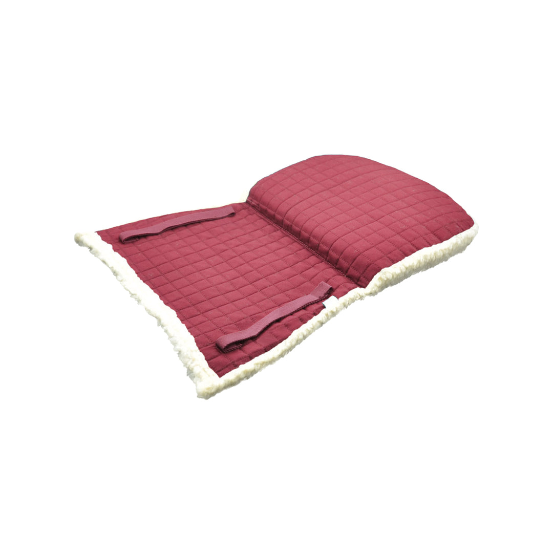 Burioni Cotton and Synthetic Fleece Back Pad - Burgundy, front view