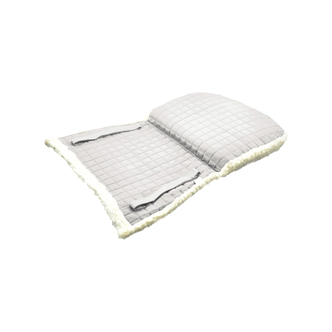 Burioni Cotton and Synthetic Fleece Back Pad - White, front view