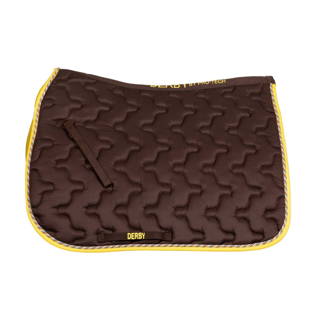 Derby Cotton Saddle Pad - Brown/Multi/Yellow, view 2