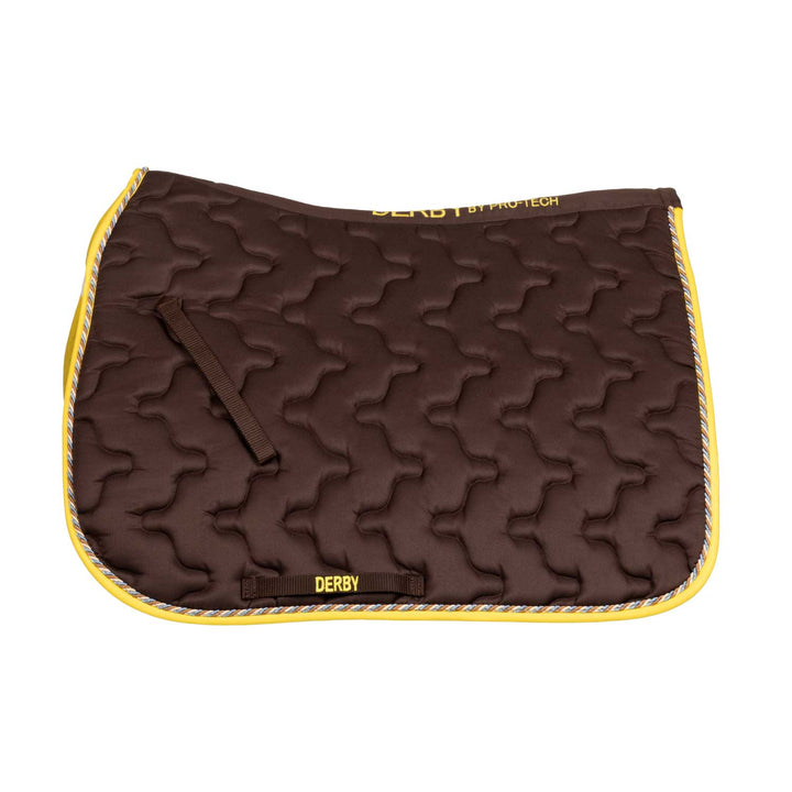 Derby Cotton Saddle Pad - Brown/Multi/Yellow, view 2