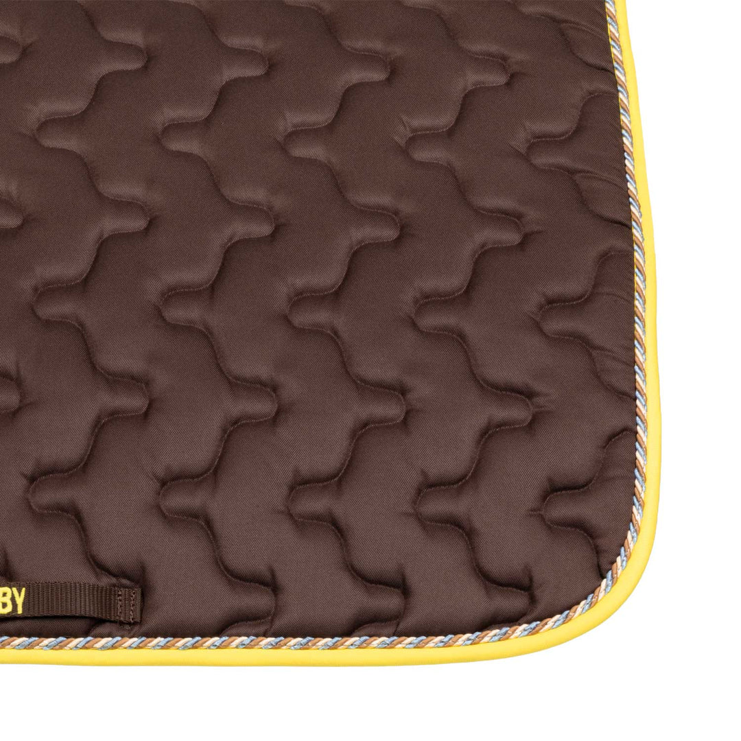 Derby Cotton Saddle Pad - Brown/Multi/Yellow, view 5