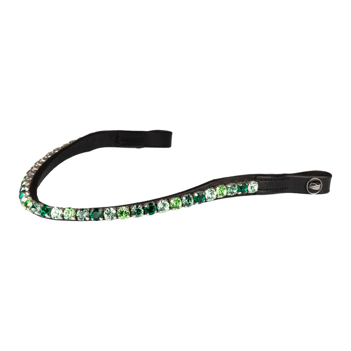 Supreme Shade Rhinestone Browband - Black/Green, view 2
