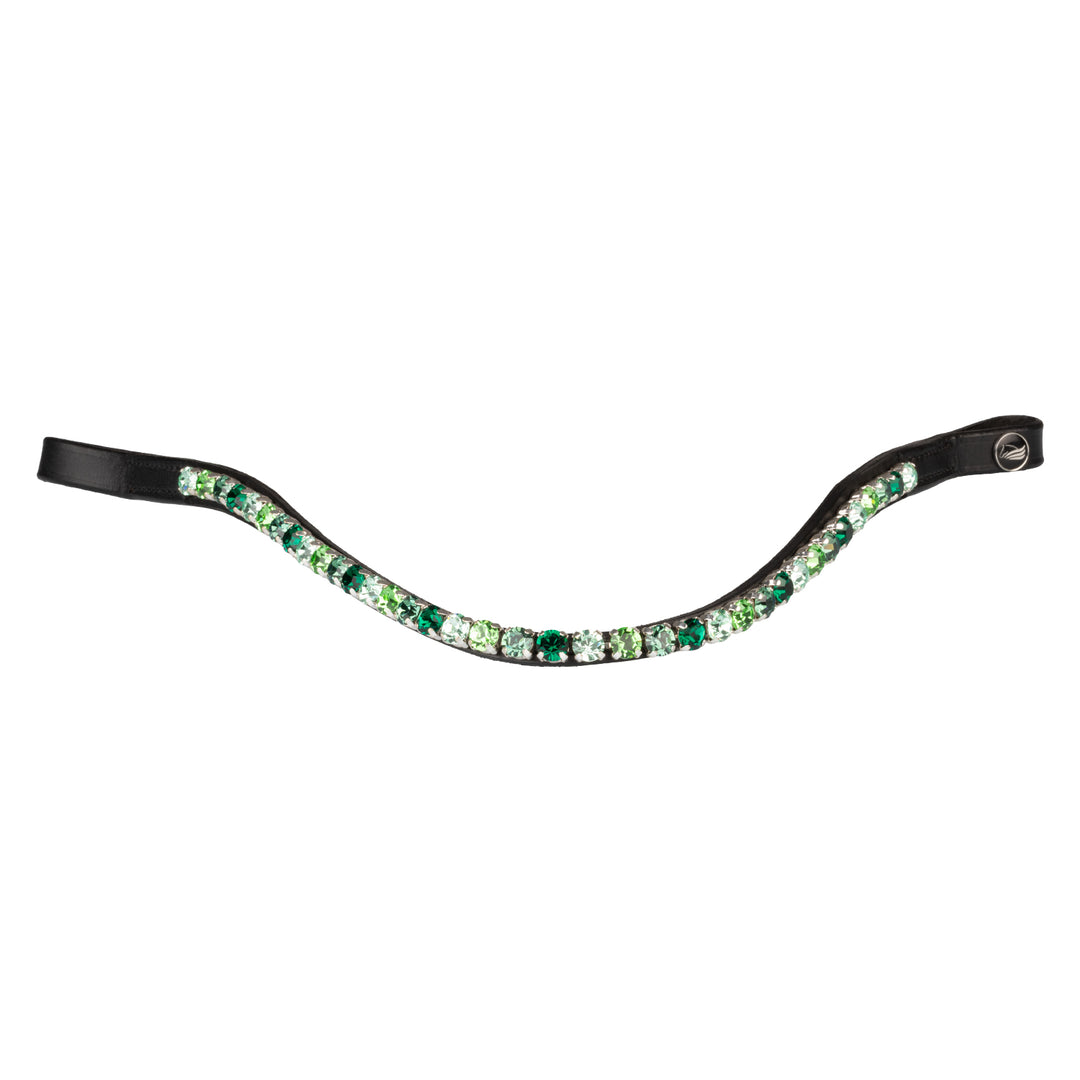 Supreme Shade Rhinestone Browband - Black/Green, view 3
