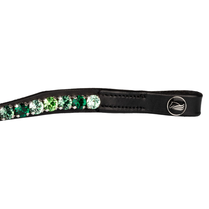 Supreme Shade Rhinestone Browband - Black/Green, view 4