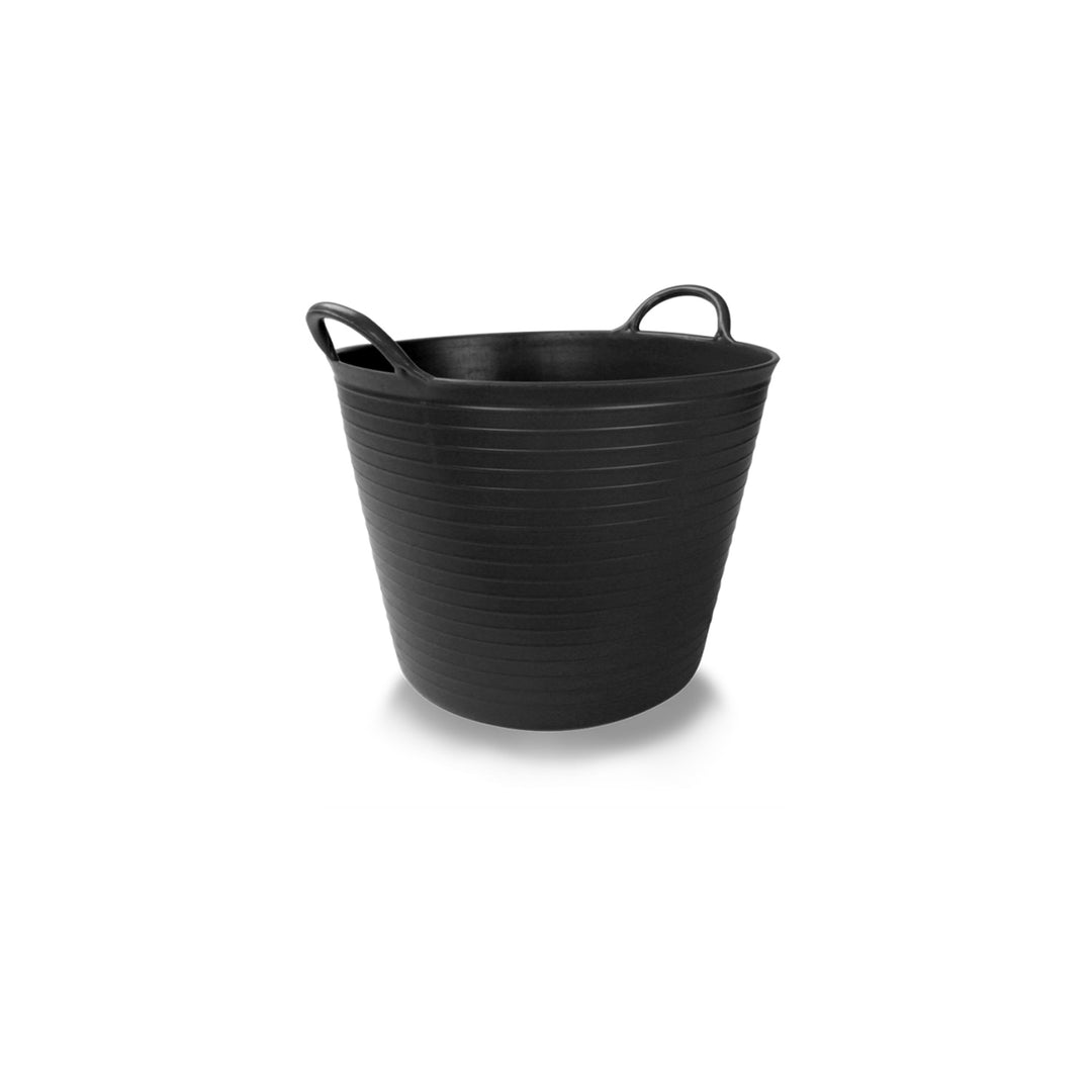 Umbria Equitazione Flexible Plastic Bucket 25 Litre - Black, front view